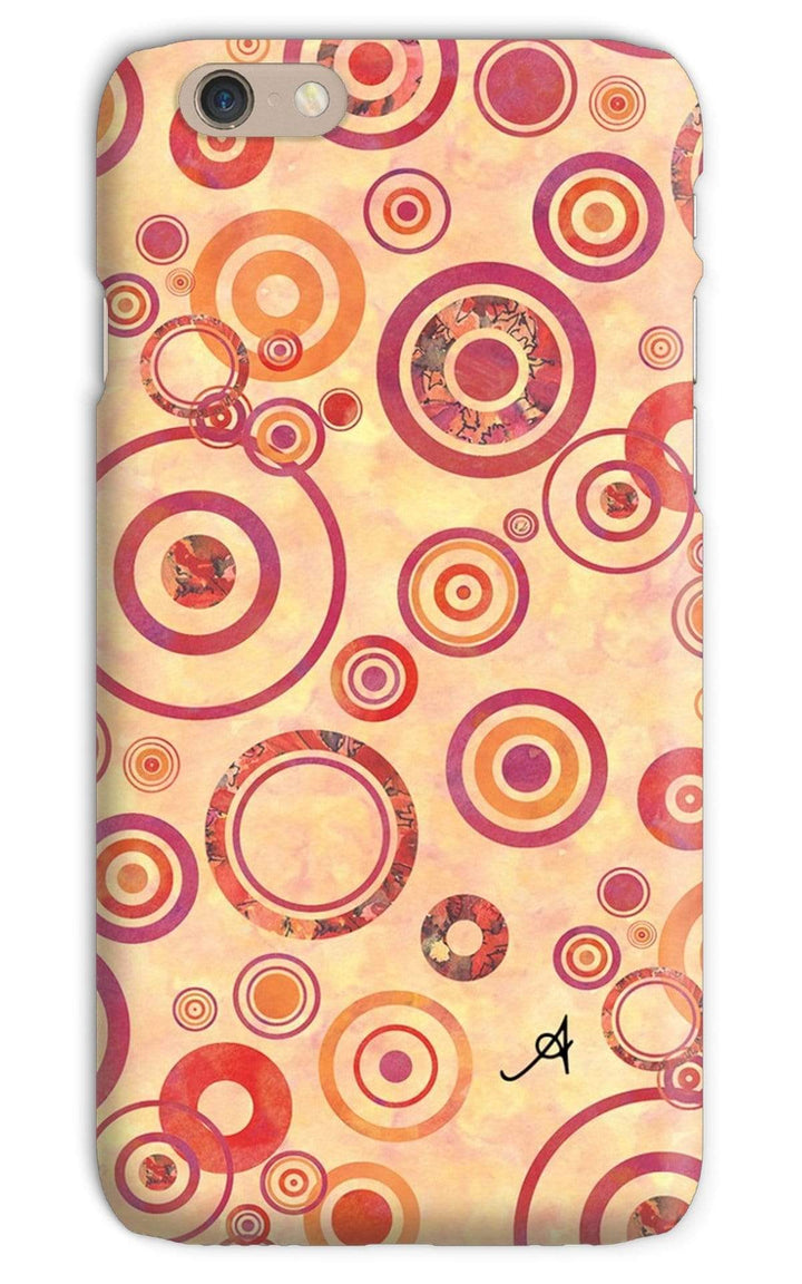 Phone & Tablet Cases iPhone 6s / Snap / Gloss Watercolour Circles Red Amanya Design Phone Case Prodigi