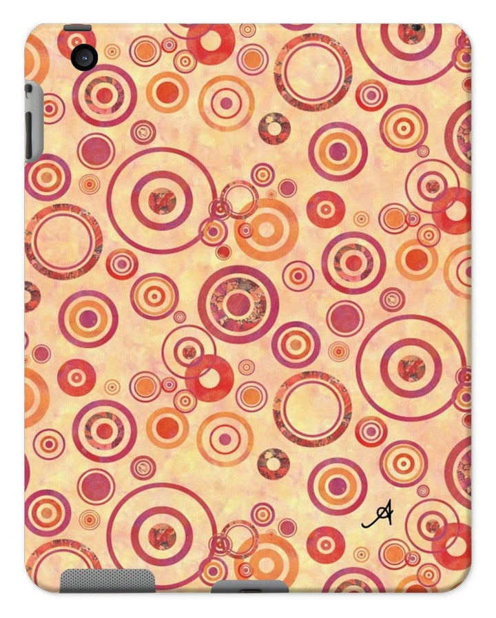 Phone & Tablet Cases iPad 2/3/4 / Gloss Watercolour Circles Red Amanya Design Tablet Cases Prodigi