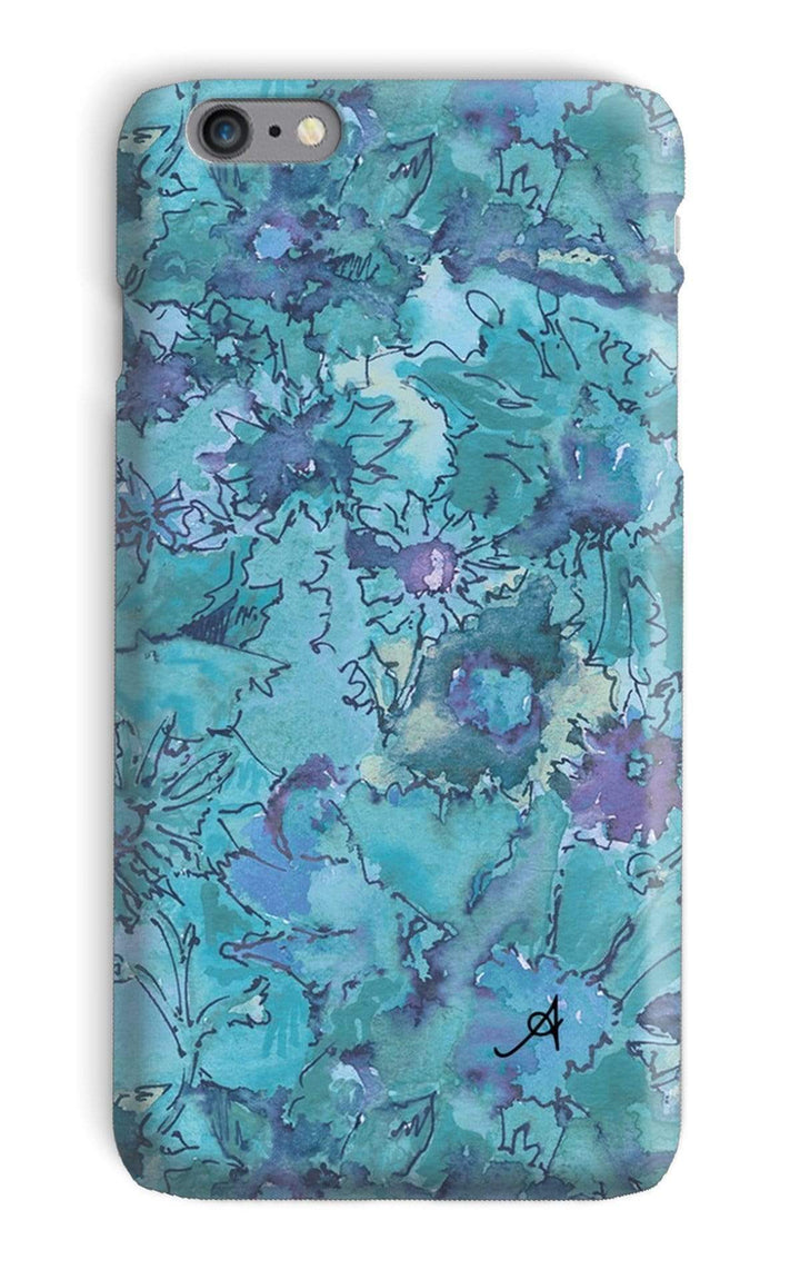 Phone & Tablet Cases iPhone 6s Plus / Snap / Gloss Watercolour Daisies Blue Amanya Design Phone Case Prodigi