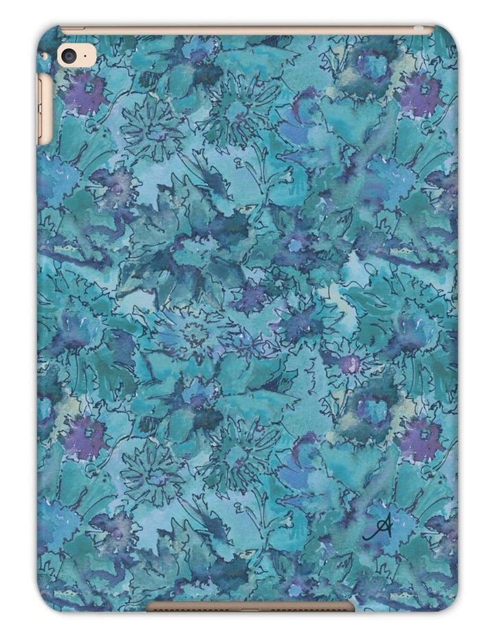 Phone & Tablet Cases iPad Air 2 / Matte Watercolour Daisies Blue Amanya Design Tablet Cases Prodigi