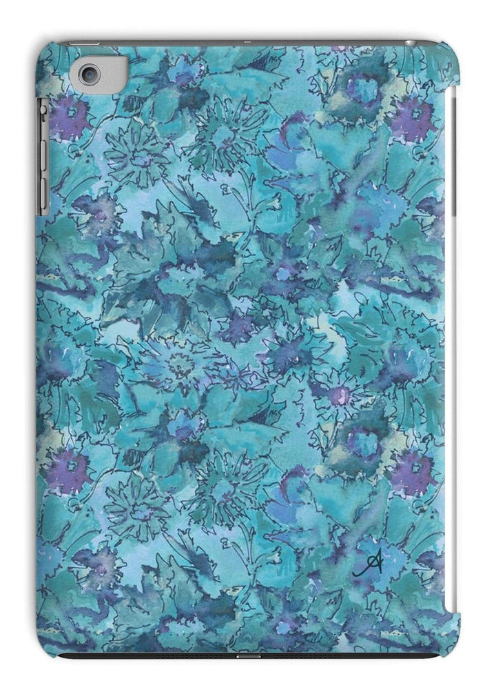 Phone & Tablet Cases iPad Mini 1/2/3 / Gloss Watercolour Daisies Blue Amanya Design Tablet Cases Prodigi