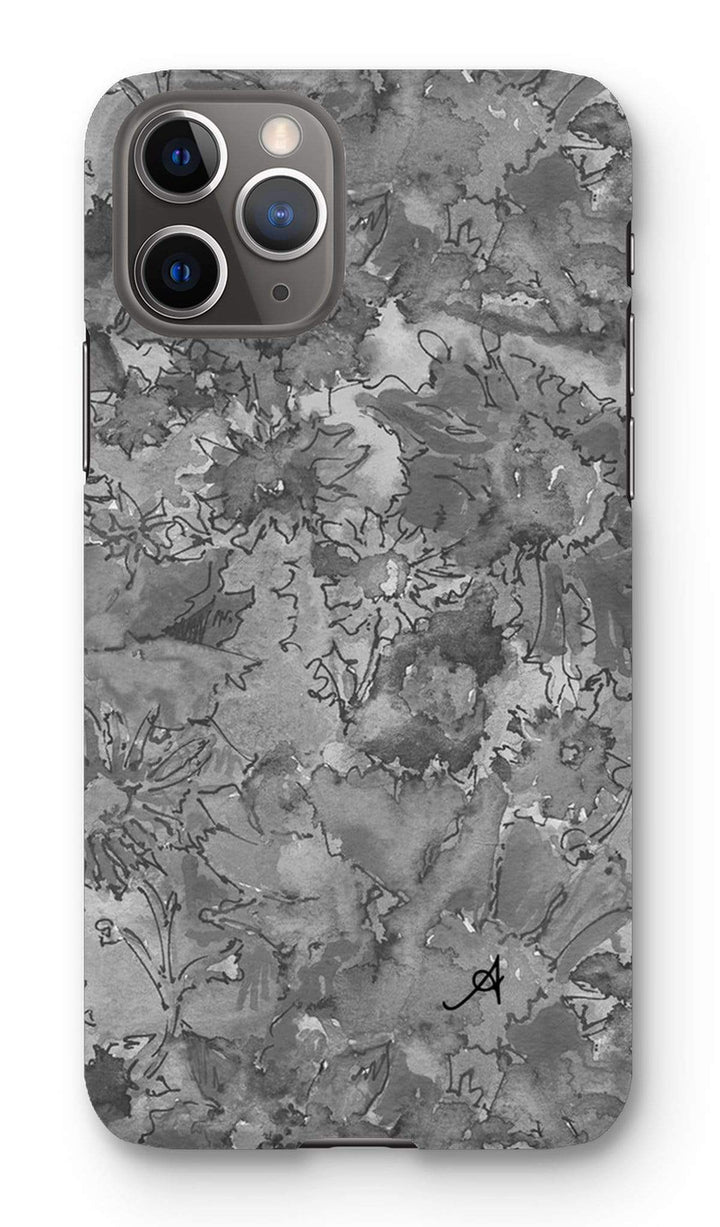 Phone & Tablet Cases iPhone 11 Pro / Snap / Gloss Watercolour Daisies Monochrome Amanya Design Phone Case Prodigi