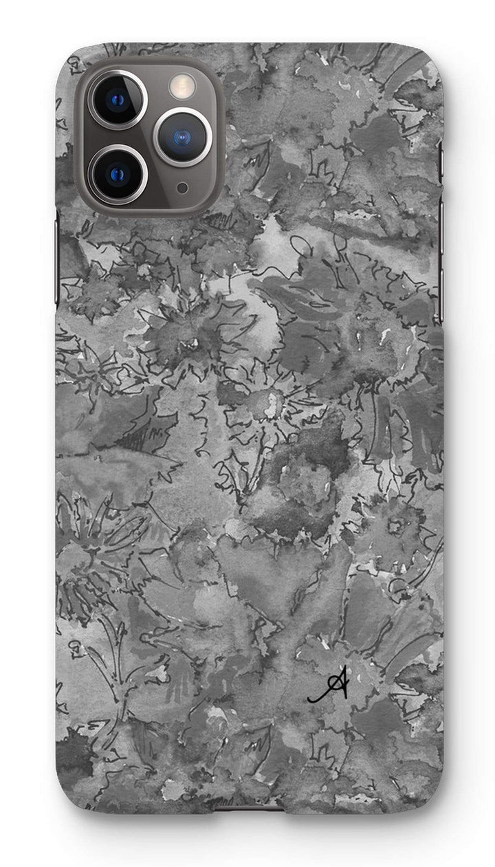 Phone & Tablet Cases iPhone 11 Pro Max / Snap / Gloss Watercolour Daisies Monochrome Amanya Design Phone Case Prodigi
