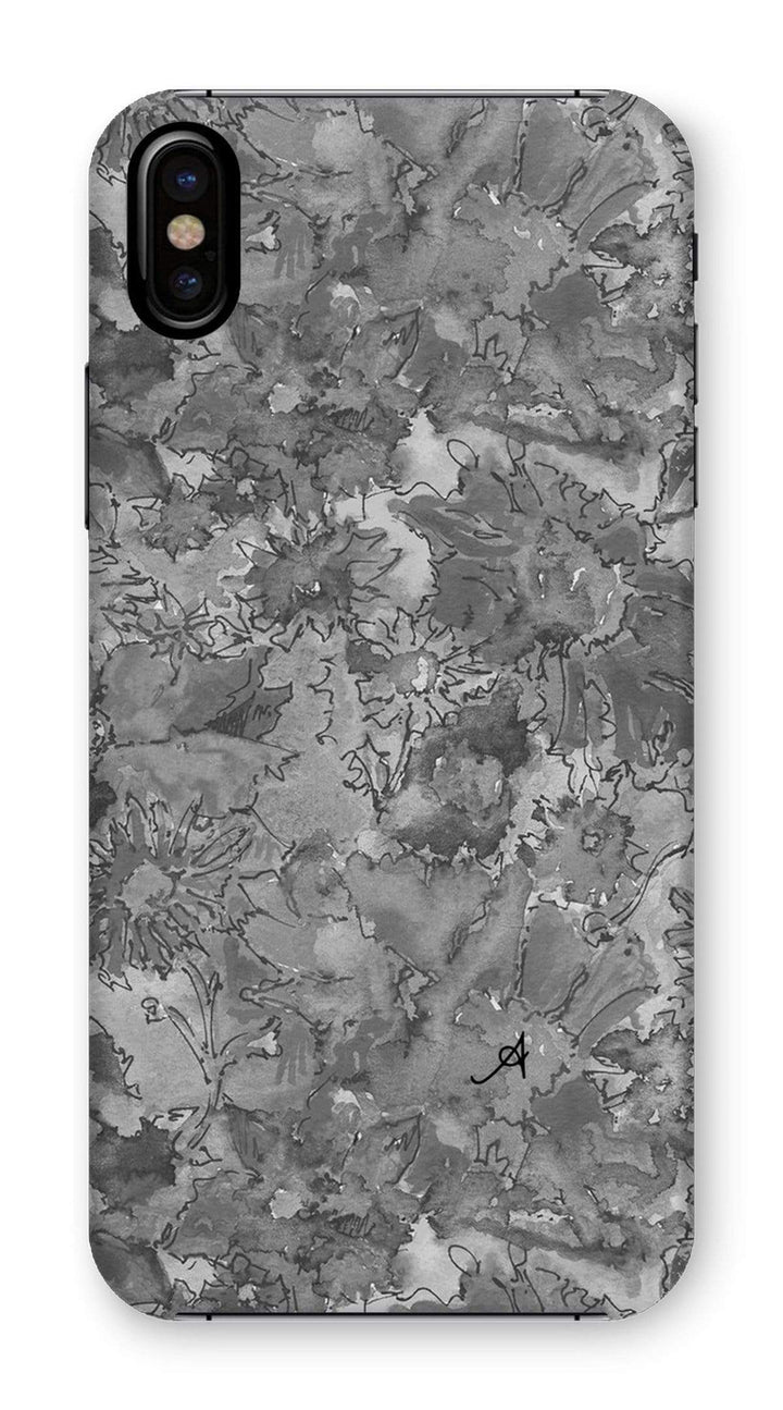 Phone & Tablet Cases iPhone XS / Snap / Gloss Watercolour Daisies Monochrome Amanya Design Phone Case Prodigi