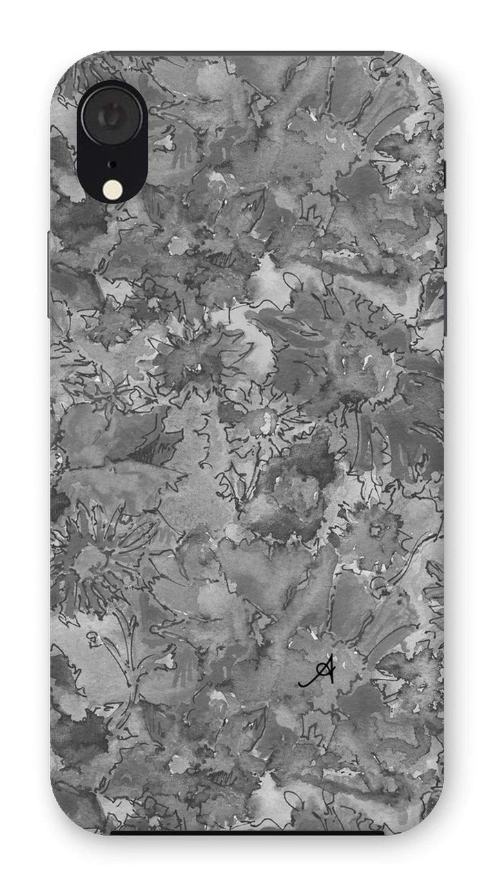 Phone & Tablet Cases iPhone XR / Snap / Gloss Watercolour Daisies Monochrome Amanya Design Phone Case Prodigi