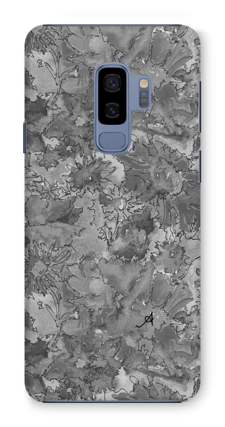 Phone & Tablet Cases Samsung Galaxy S9+ / Snap / Gloss Watercolour Daisies Monochrome Amanya Design Phone Case Prodigi
