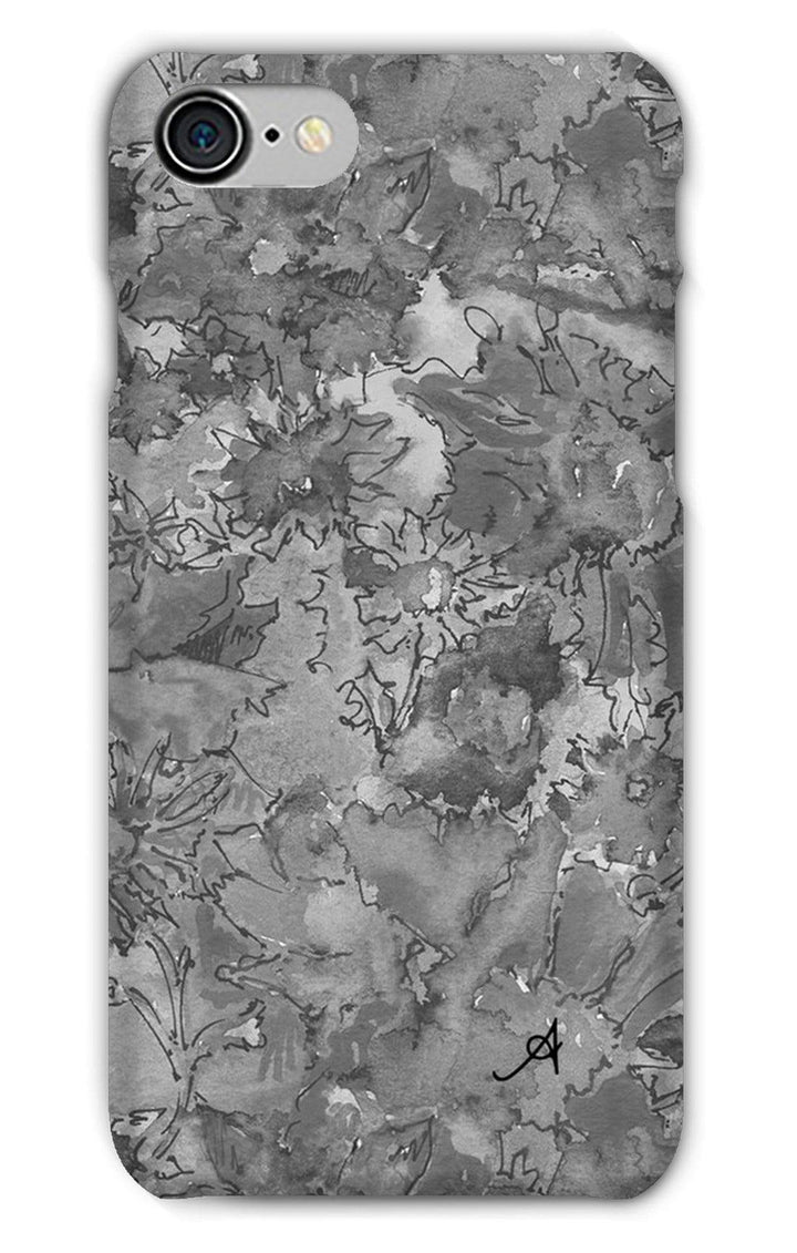 Phone & Tablet Cases iPhone 8 / Snap / Gloss Watercolour Daisies Monochrome Amanya Design Phone Case Prodigi