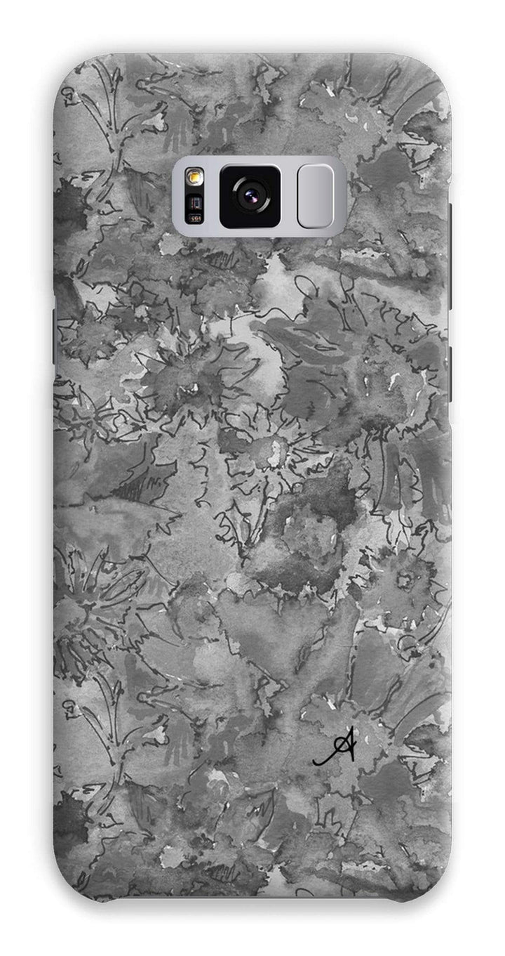 Phone & Tablet Cases Samsung S8 Plus / Snap / Gloss Watercolour Daisies Monochrome Amanya Design Phone Case Prodigi