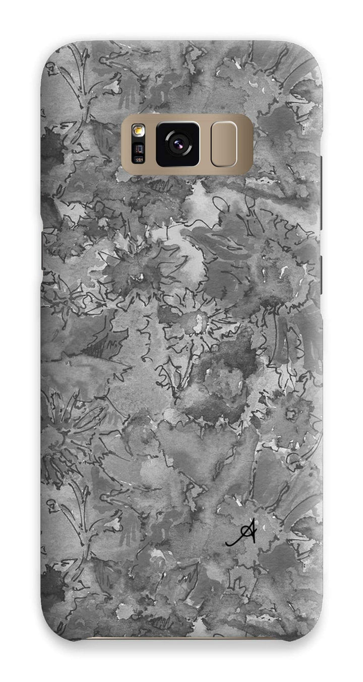 Phone & Tablet Cases Samsung S8 / Snap / Gloss Watercolour Daisies Monochrome Amanya Design Phone Case Prodigi