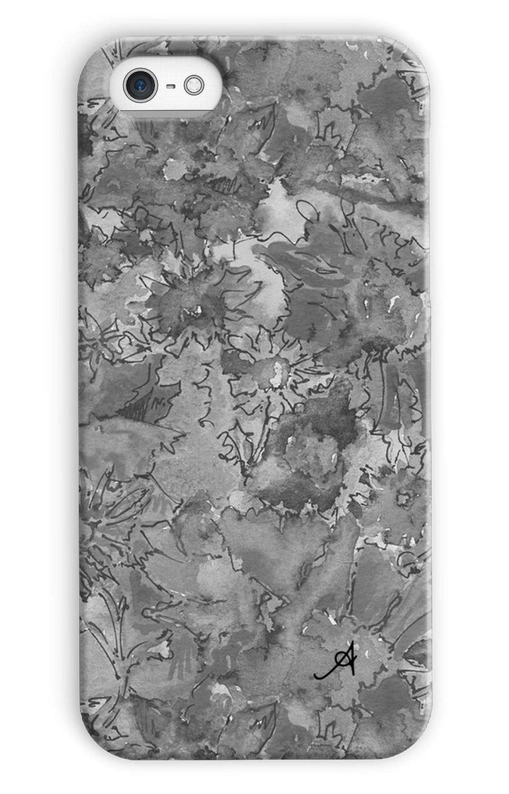 Phone & Tablet Cases iPhone 5c / Snap / Gloss Watercolour Daisies Monochrome Amanya Design Phone Case Prodigi