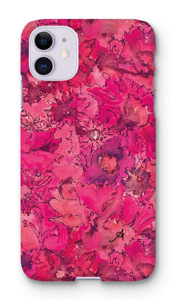 Phone & Tablet Cases iPhone 11 / Snap / Gloss Watercolour Daisies Pink Amanya Design Phone Case Prodigi