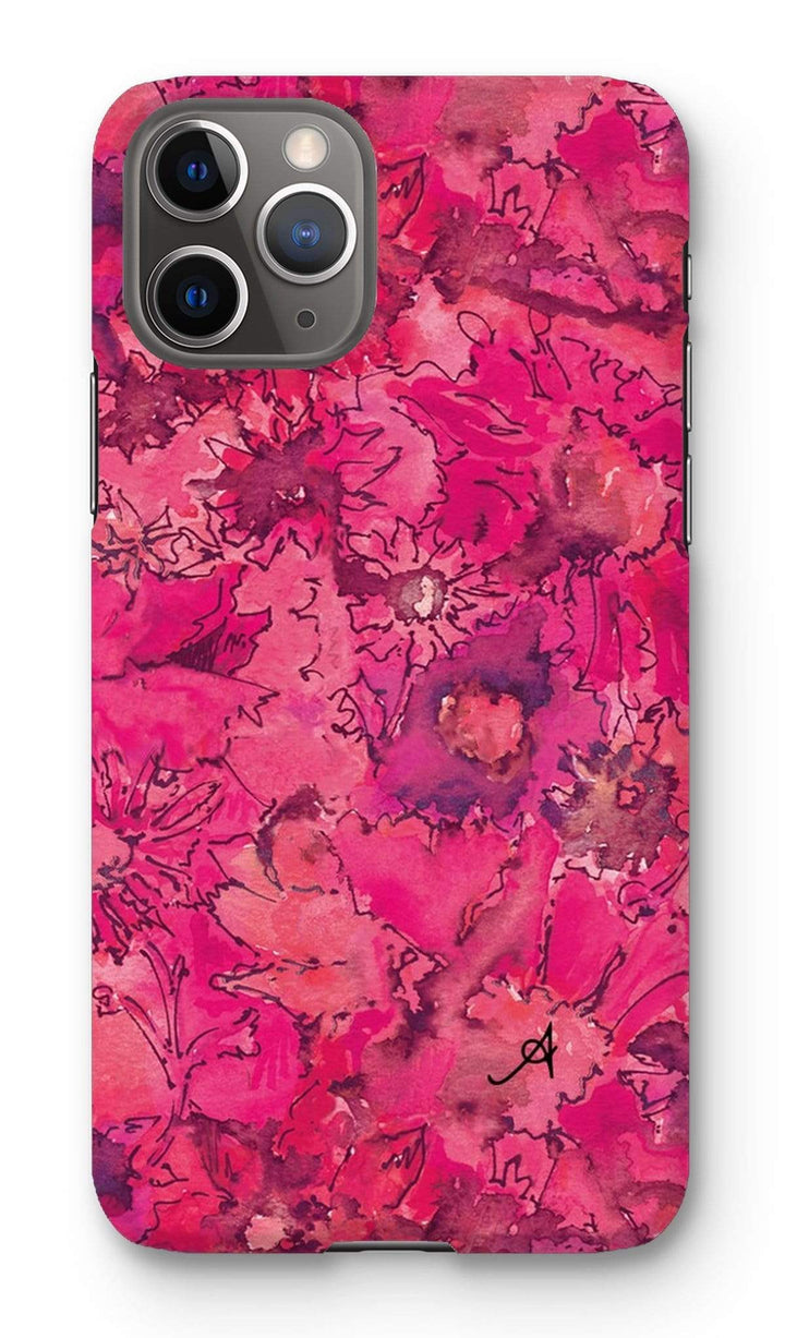 Phone & Tablet Cases iPhone 11 Pro / Snap / Gloss Watercolour Daisies Pink Amanya Design Phone Case Prodigi