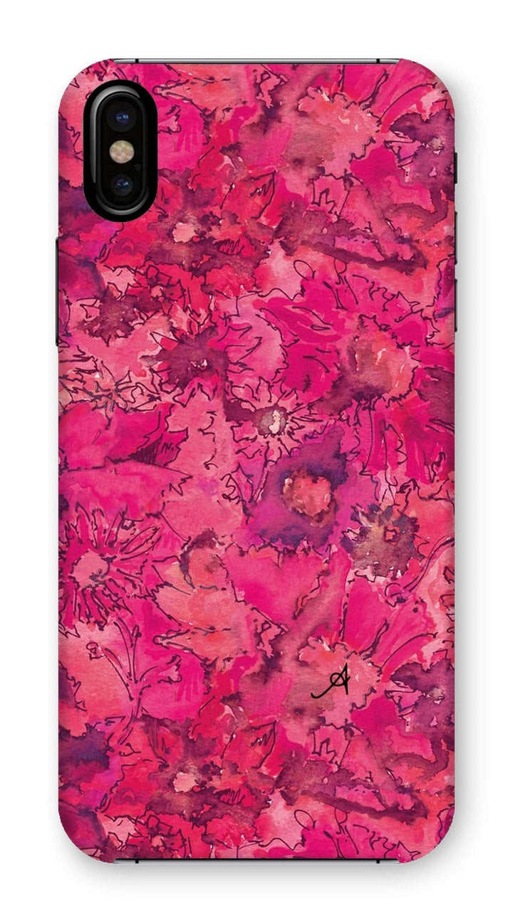 Phone & Tablet Cases iPhone XS / Snap / Gloss Watercolour Daisies Pink Amanya Design Phone Case Prodigi