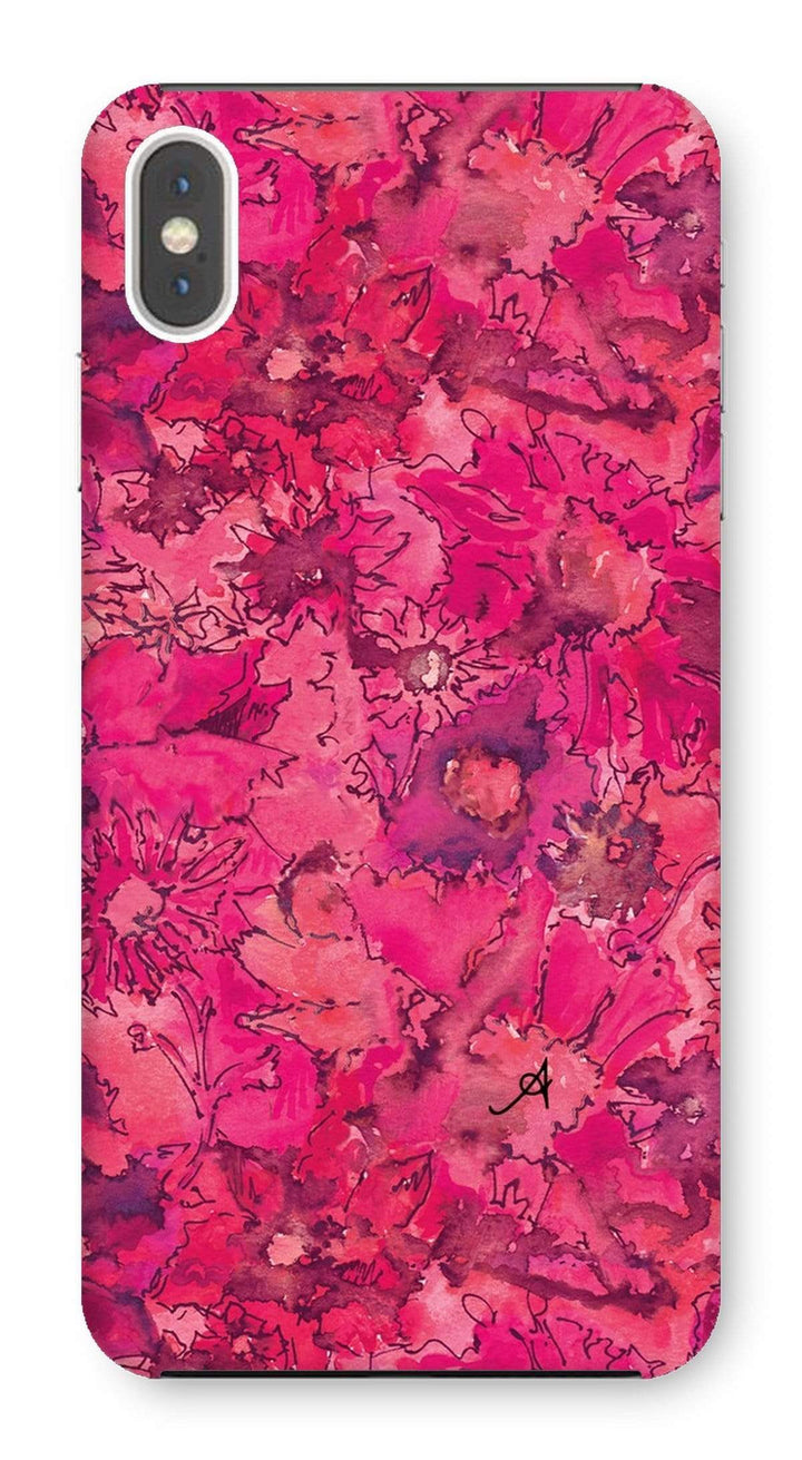 Phone & Tablet Cases iPhone XS Max / Snap / Gloss Watercolour Daisies Pink Amanya Design Phone Case Prodigi