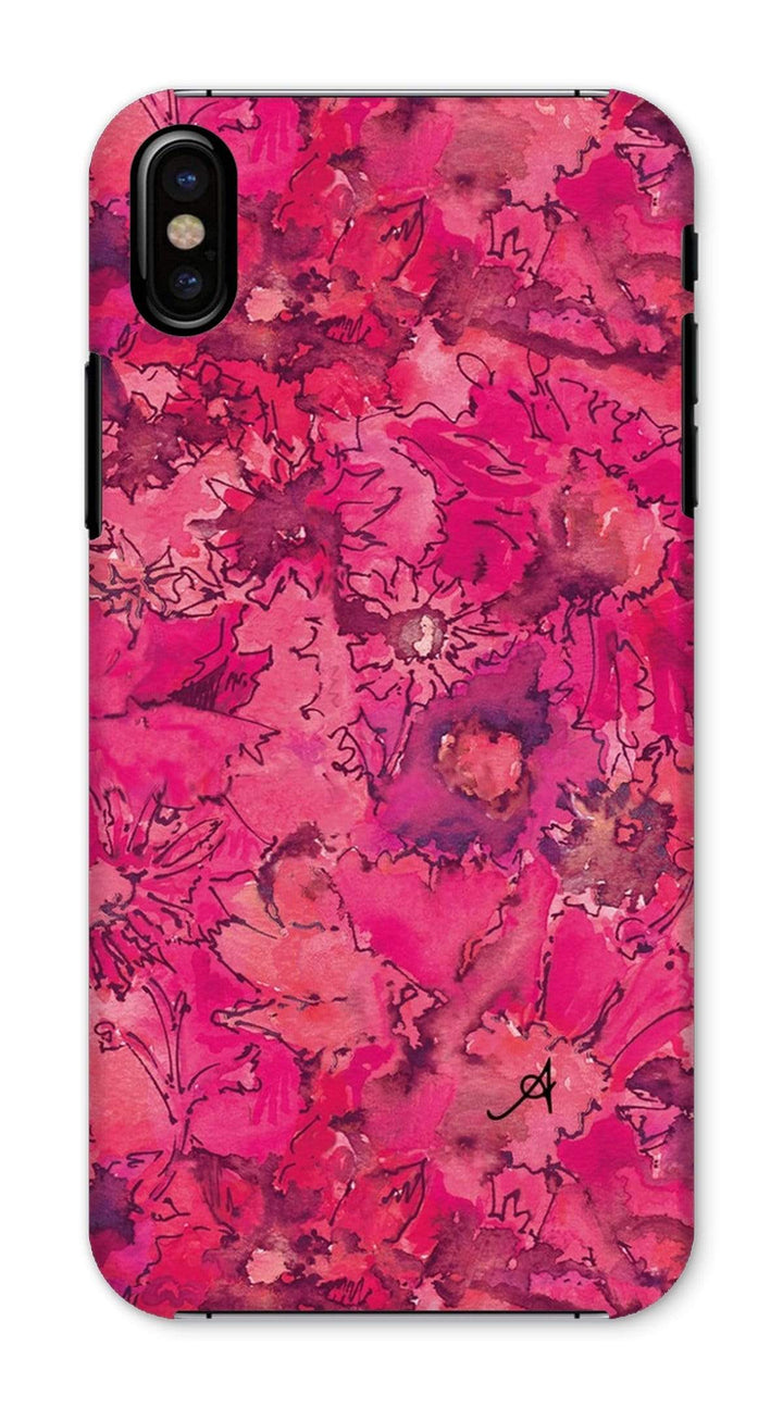 Phone & Tablet Cases iPhone X / Snap / Gloss Watercolour Daisies Pink Amanya Design Phone Case Prodigi