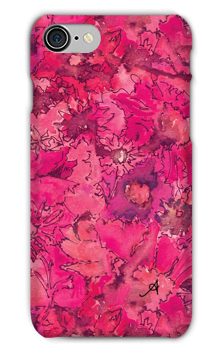 Phone & Tablet Cases iPhone 8 / Snap / Gloss Watercolour Daisies Pink Amanya Design Phone Case Prodigi