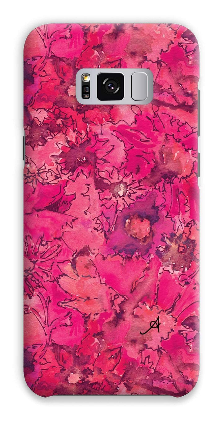 Phone & Tablet Cases Samsung S8 Plus / Snap / Gloss Watercolour Daisies Pink Amanya Design Phone Case Prodigi