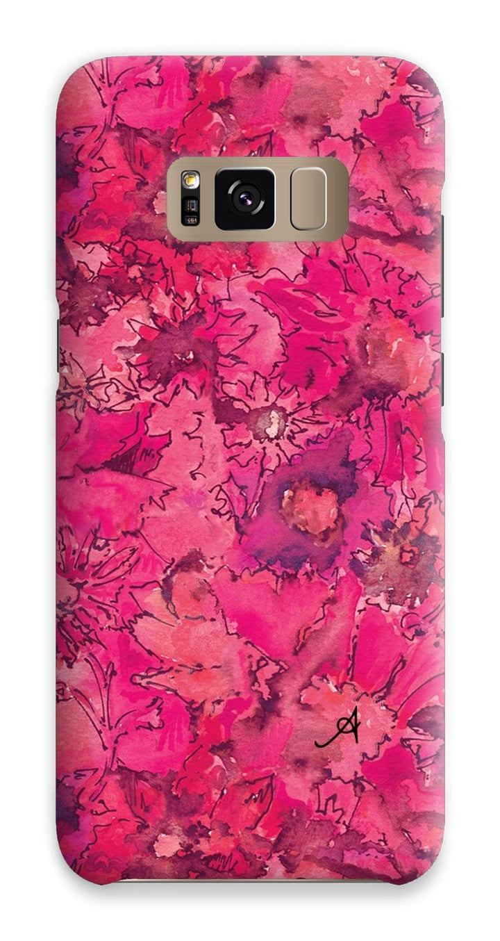 Phone & Tablet Cases Samsung S8 / Snap / Gloss Watercolour Daisies Pink Amanya Design Phone Case Prodigi