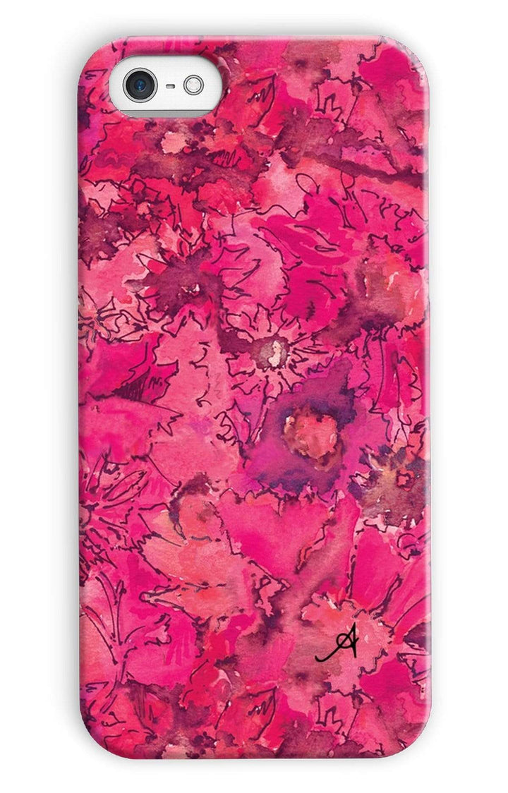Phone & Tablet Cases iPhone 5c / Snap / Gloss Watercolour Daisies Pink Amanya Design Phone Case Prodigi