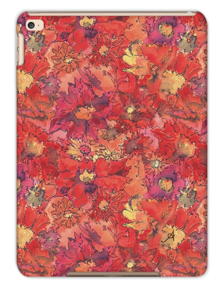 Phone & Tablet Cases iPad Air 2 / Matte Watercolour Daisies Red Amanya Design Tablet Cases Prodigi