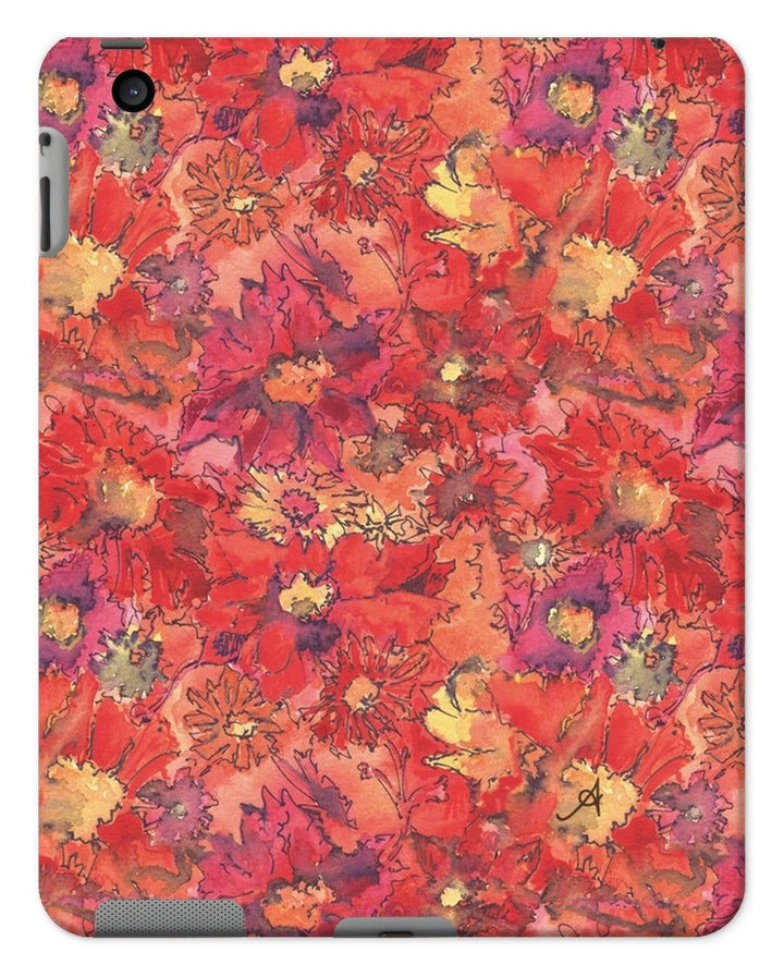 Phone & Tablet Cases iPad 2/3/4 / Gloss Watercolour Daisies Red Amanya Design Tablet Cases Prodigi