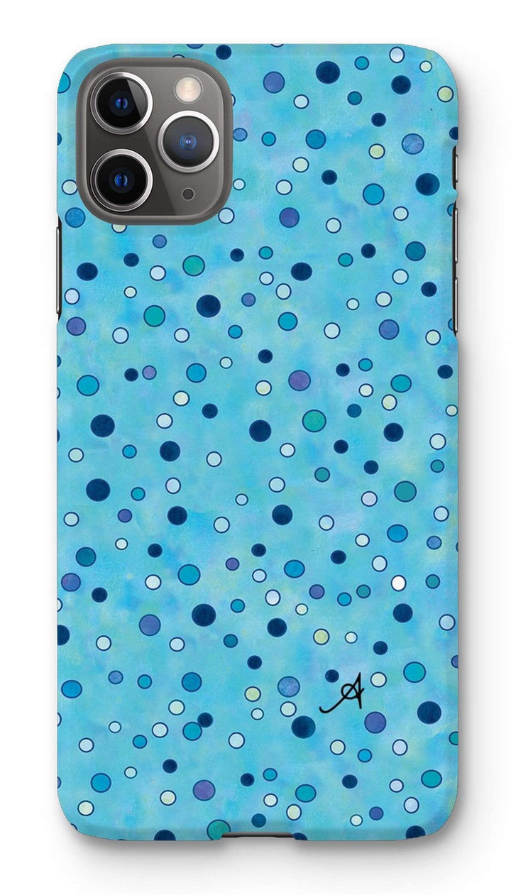 Phone & Tablet Cases iPhone 11 Pro Max / Snap / Gloss Watercolour Spots Blue Amanya Design Phone Case Prodigi