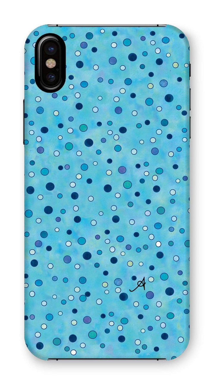Phone & Tablet Cases iPhone XS / Snap / Gloss Watercolour Spots Blue Amanya Design Phone Case Prodigi