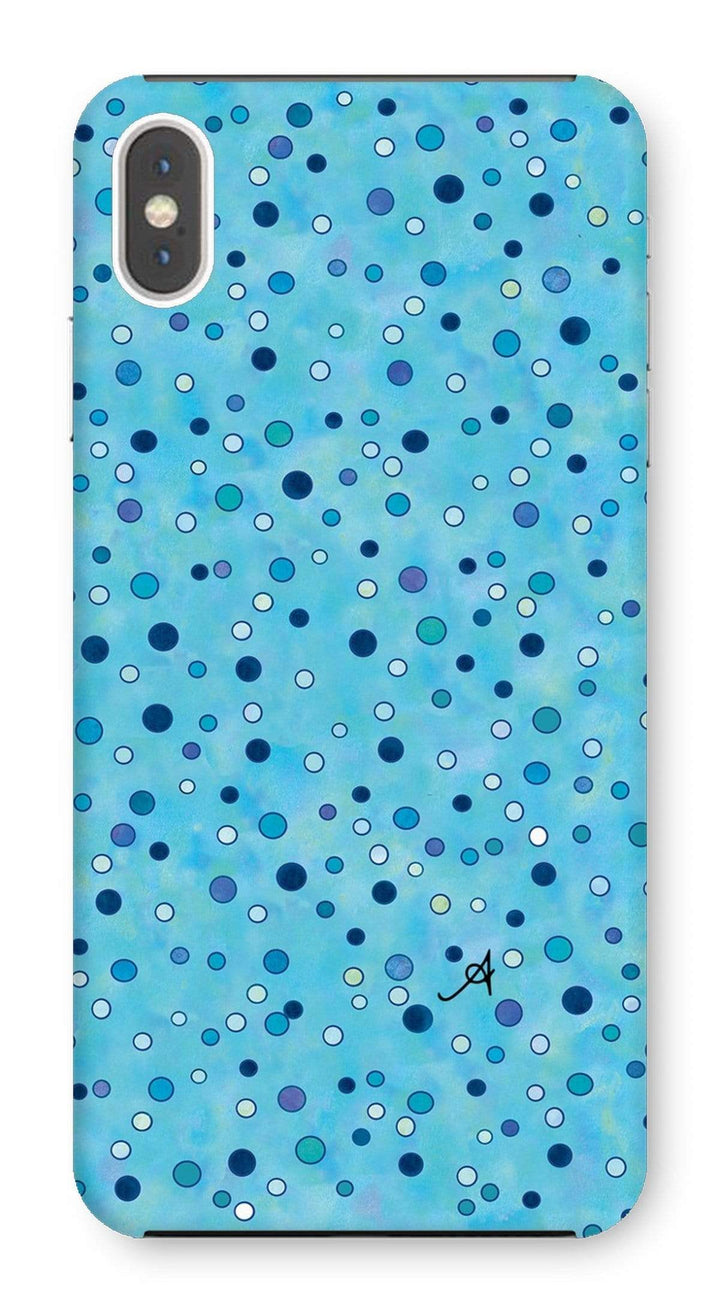 Phone & Tablet Cases iPhone XS Max / Snap / Gloss Watercolour Spots Blue Amanya Design Phone Case Prodigi