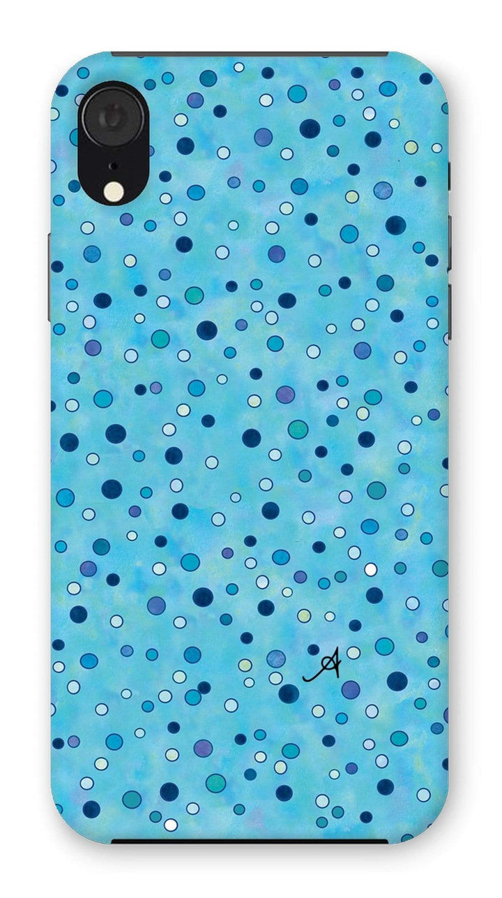 Phone & Tablet Cases iPhone XR / Snap / Gloss Watercolour Spots Blue Amanya Design Phone Case Prodigi