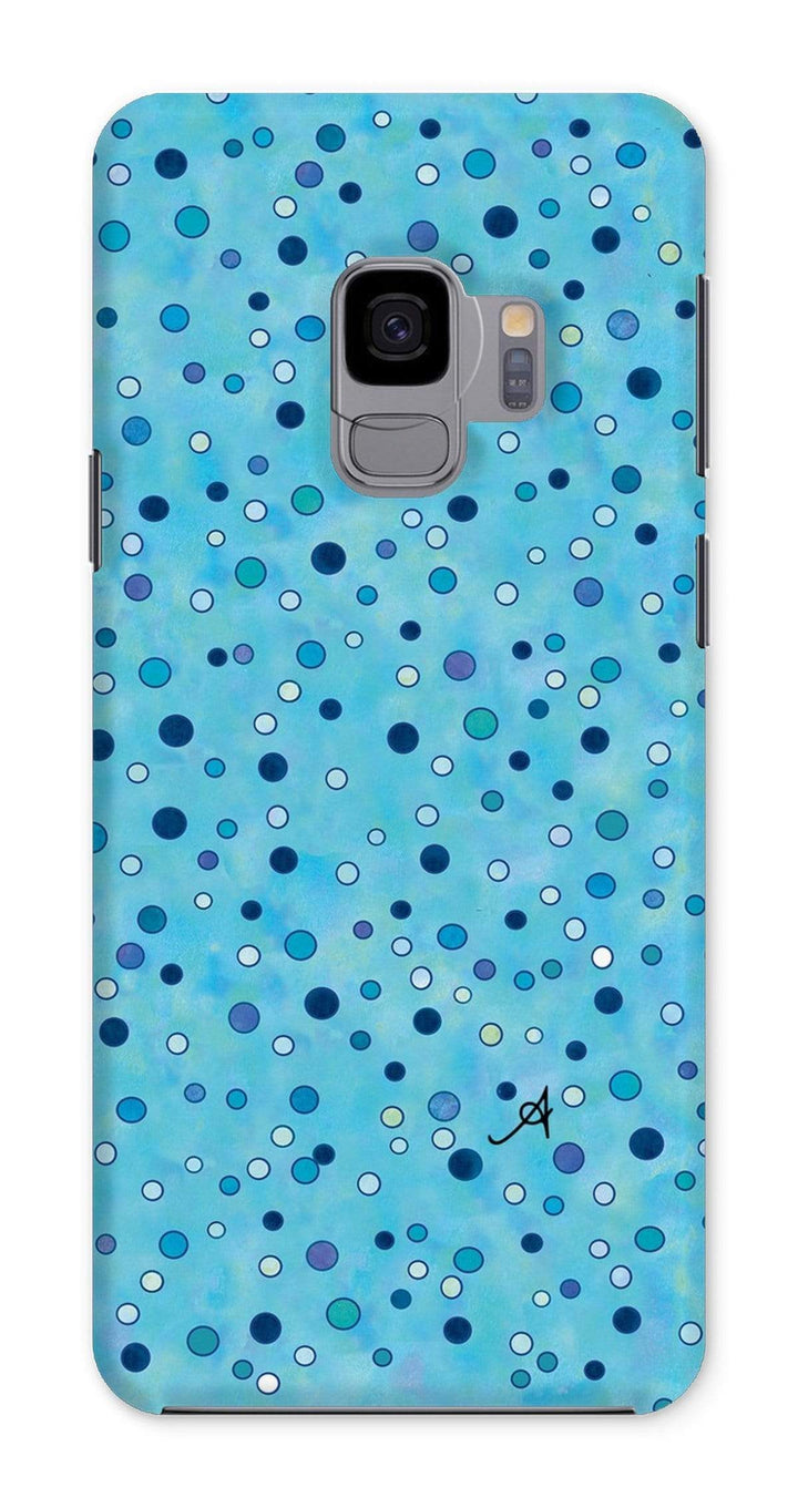 Phone & Tablet Cases Samsung Galaxy S9 / Snap / Gloss Watercolour Spots Blue Amanya Design Phone Case Prodigi
