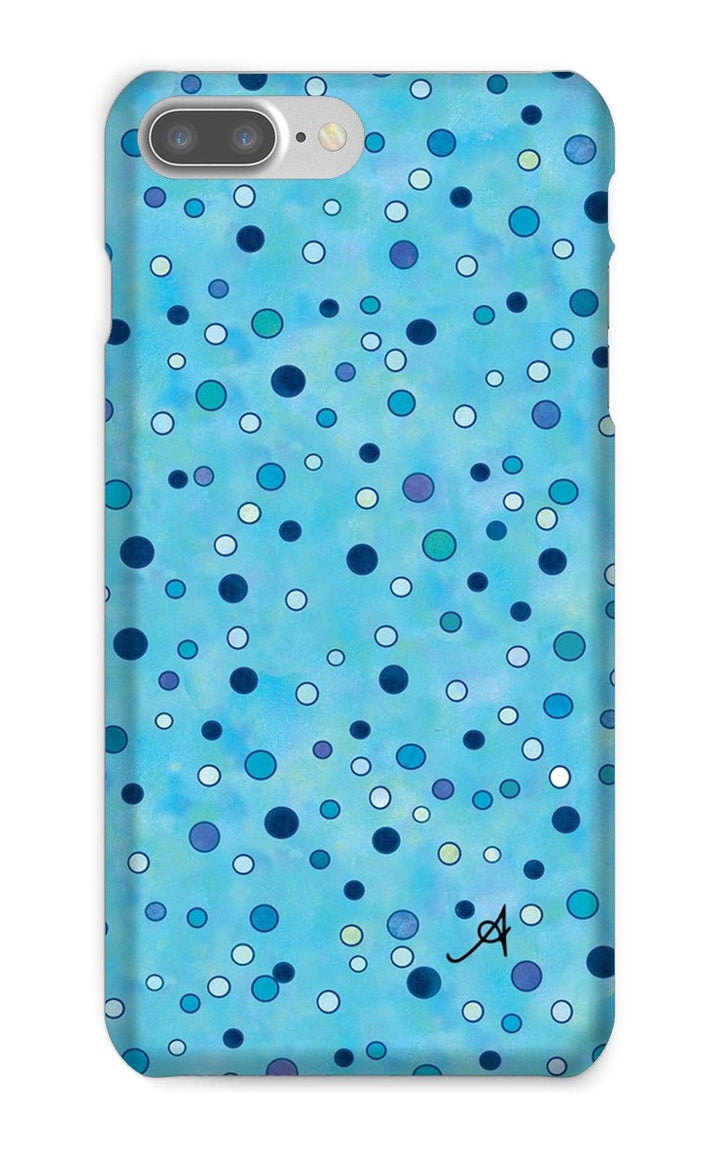 Phone & Tablet Cases iPhone 8 Plus / Snap / Gloss Watercolour Spots Blue Amanya Design Phone Case Prodigi