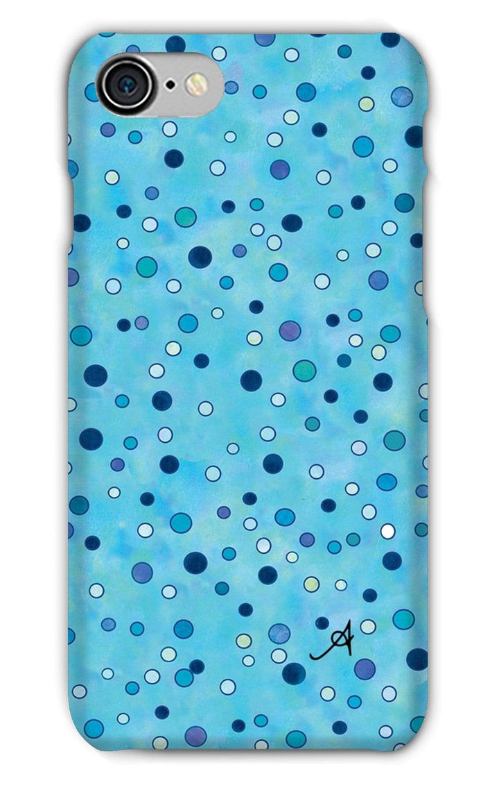 Phone & Tablet Cases iPhone 8 / Snap / Gloss Watercolour Spots Blue Amanya Design Phone Case Prodigi