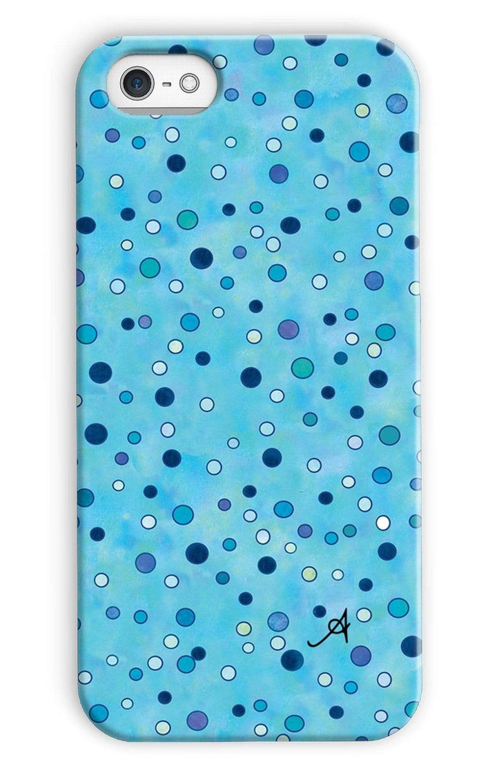 Phone & Tablet Cases iPhone 5c / Snap / Gloss Watercolour Spots Blue Amanya Design Phone Case Prodigi