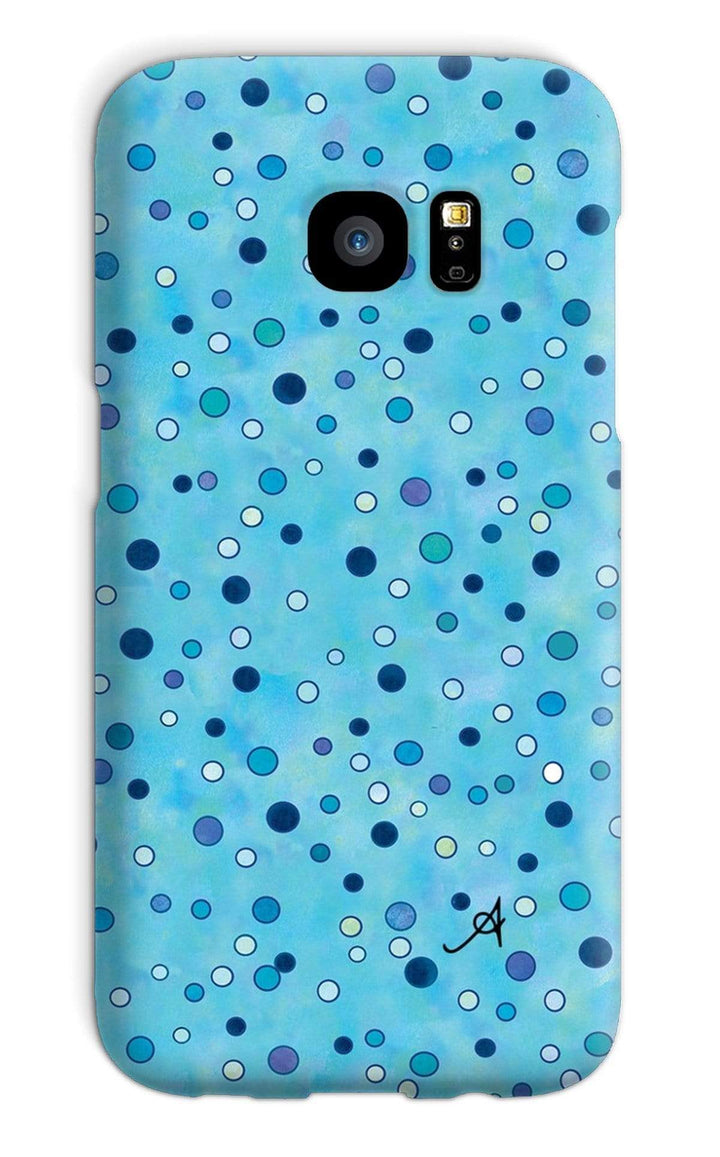 Phone & Tablet Cases Galaxy S7 / Snap / Gloss Watercolour Spots Blue Amanya Design Phone Case Prodigi