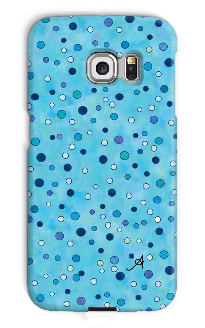 Phone & Tablet Cases Galaxy S6 Edge / Snap / Gloss Watercolour Spots Blue Amanya Design Phone Case Prodigi