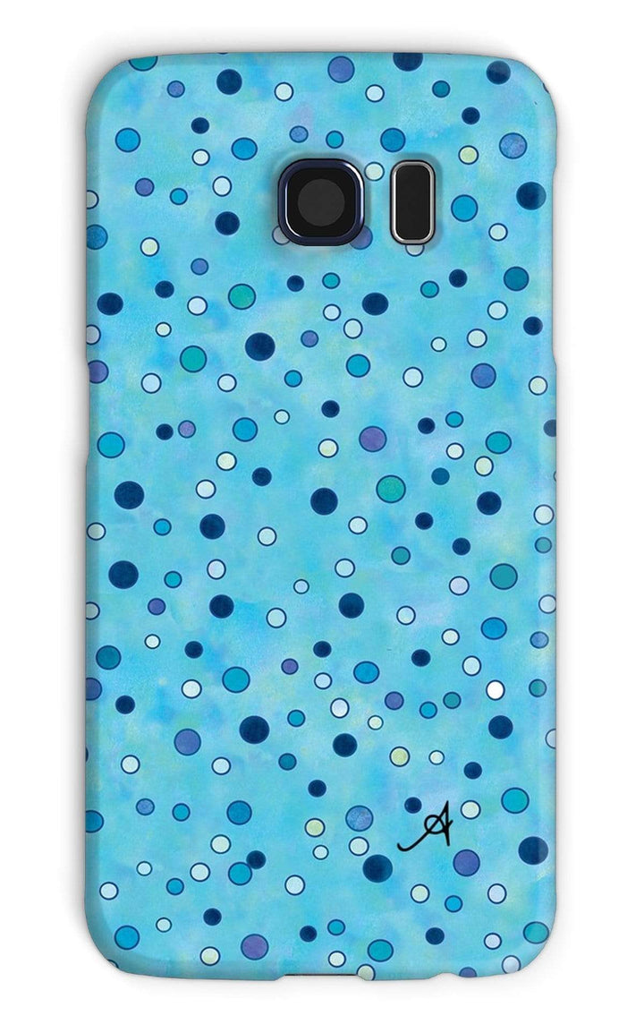 Phone & Tablet Cases Galaxy S6 / Snap / Gloss Watercolour Spots Blue Amanya Design Phone Case Prodigi