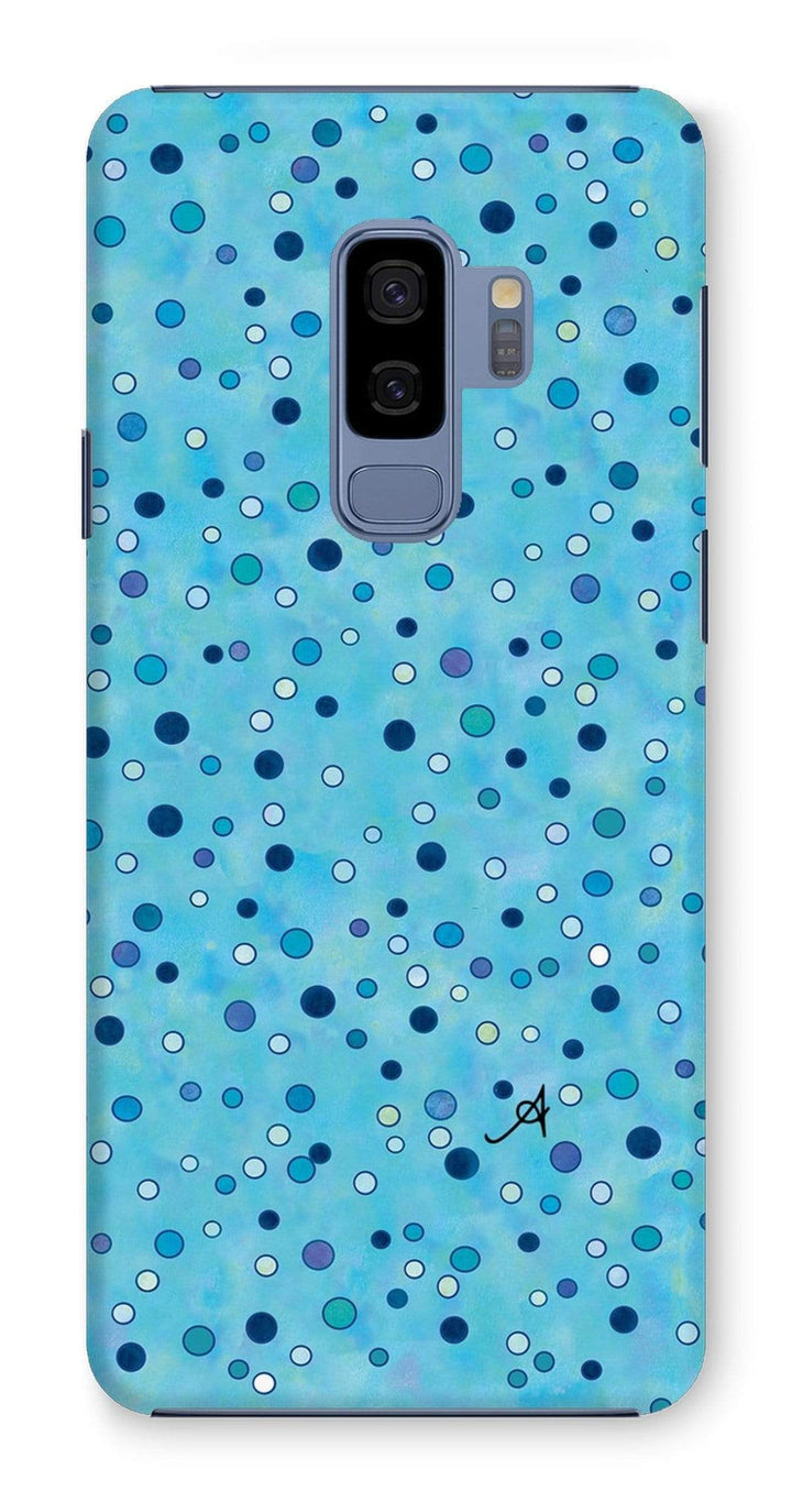 Phone & Tablet Cases Samsung Galaxy S9+ / Snap / Gloss Watercolour Spots Blue Amanya Design Phone Case Prodigi