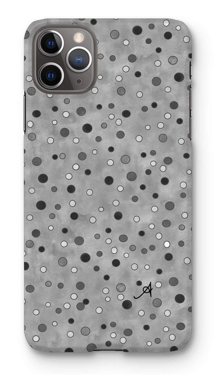 Phone & Tablet Cases iPhone 11 Pro Max / Snap / Gloss Watercolour Spots Monochrome Amanya Design Phone Case Prodigi
