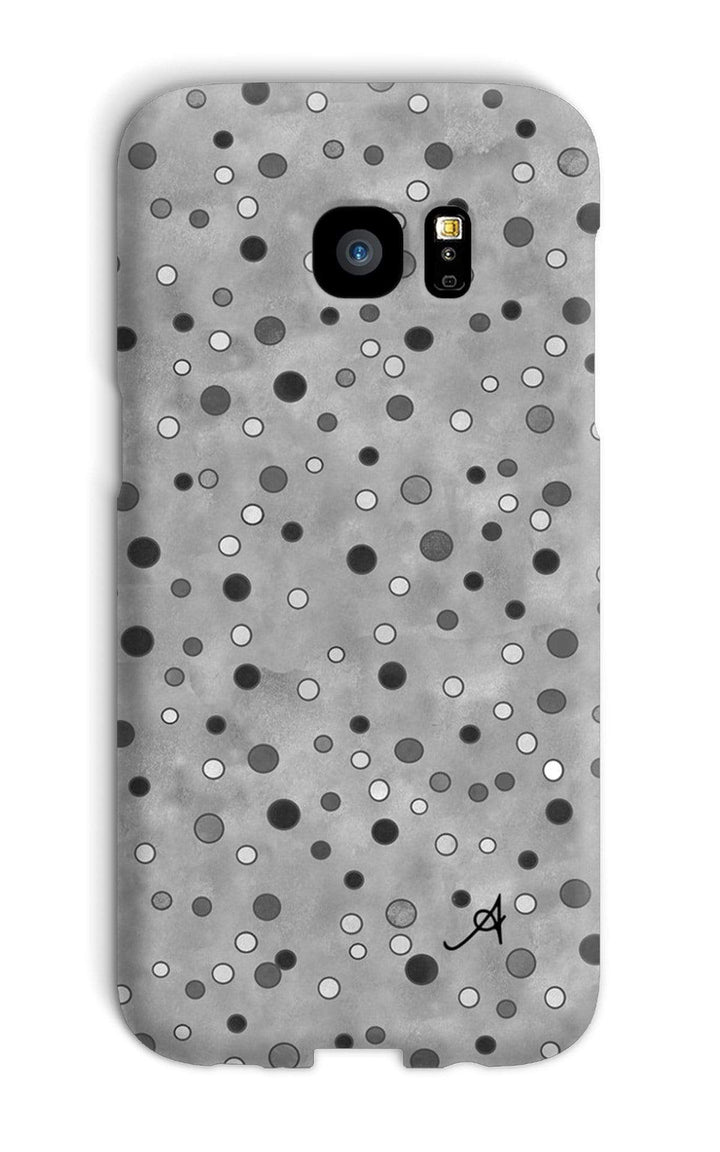 Phone & Tablet Cases Galaxy S7 Edge / Snap / Gloss Watercolour Spots Monochrome Amanya Design Phone Case Prodigi