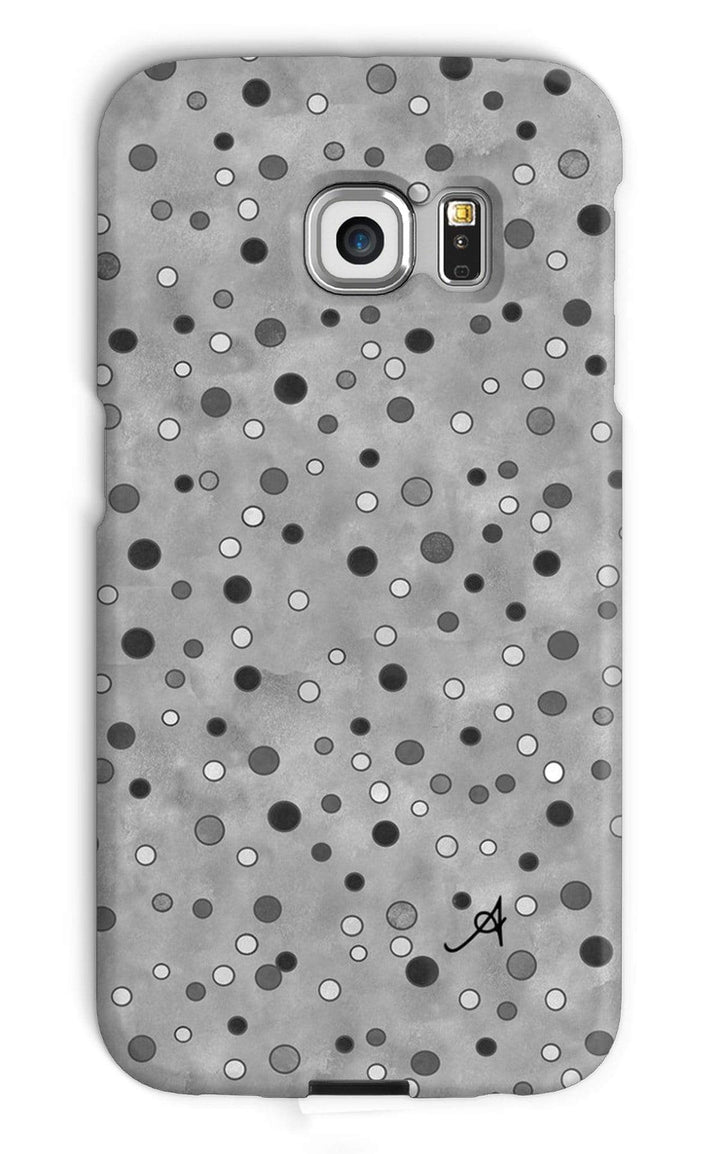 Phone & Tablet Cases Galaxy S6 Edge / Snap / Gloss Watercolour Spots Monochrome Amanya Design Phone Case Prodigi