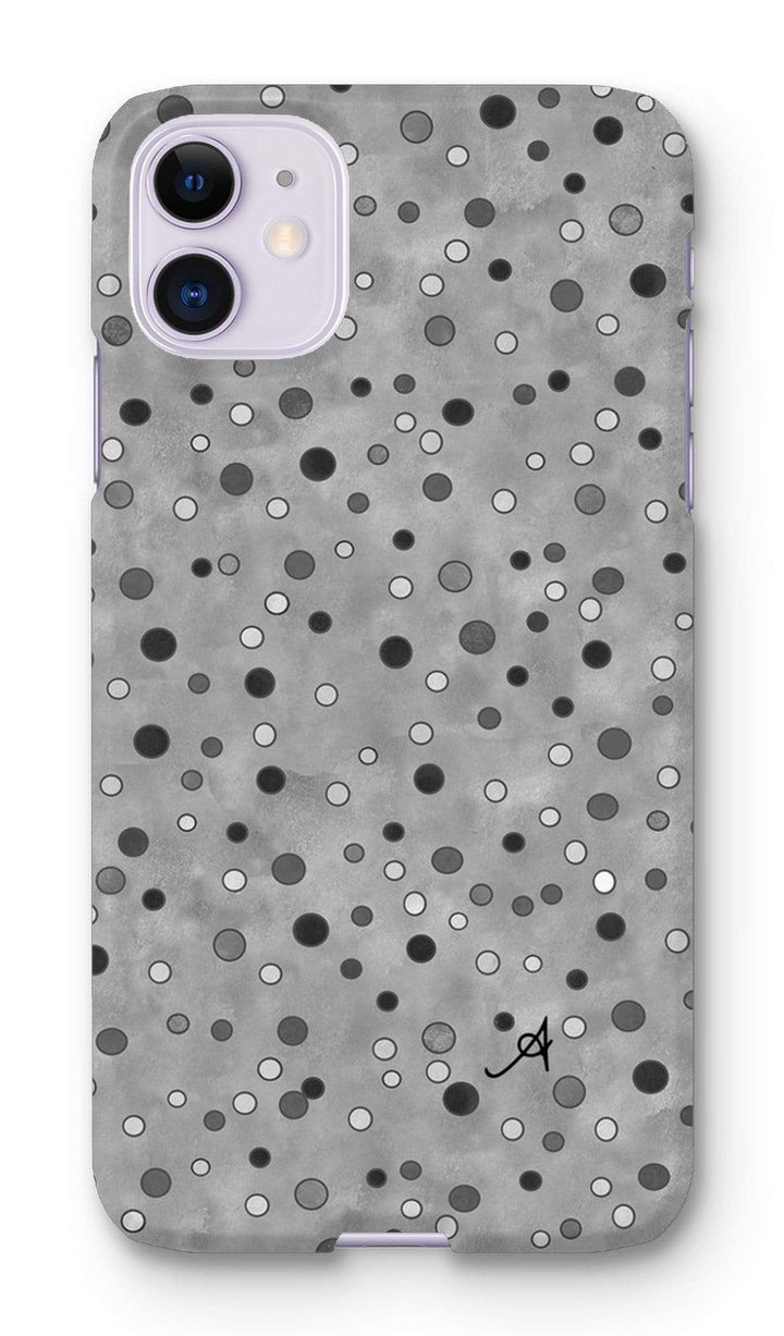 Phone & Tablet Cases iPhone 11 / Snap / Gloss Watercolour Spots Monochrome Amanya Design Phone Case Prodigi