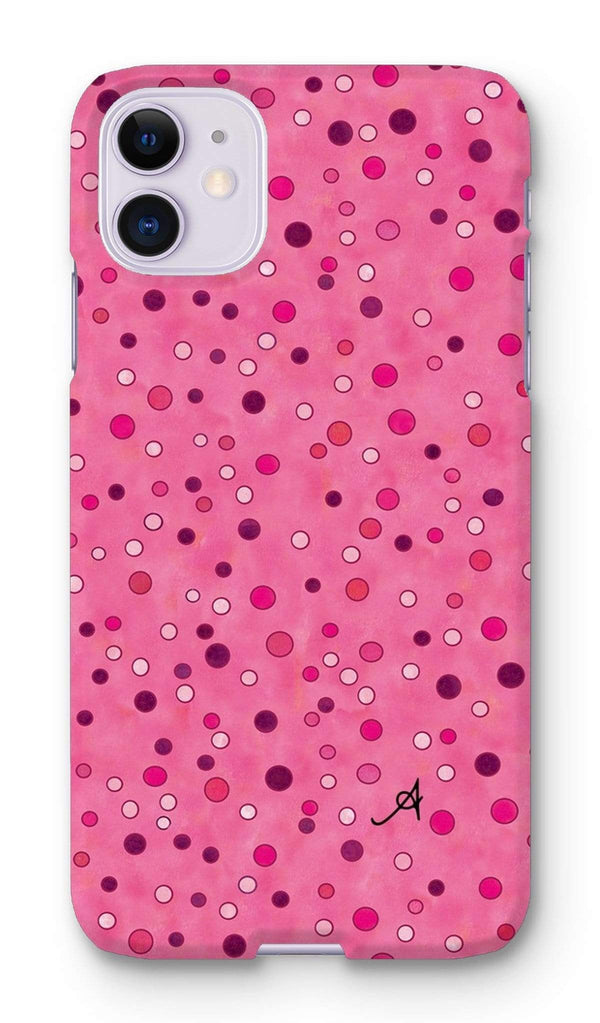 Phone & Tablet Cases iPhone 11 / Snap / Gloss Watercolour Spots Pink Amanya Design Phone Case Prodigi
