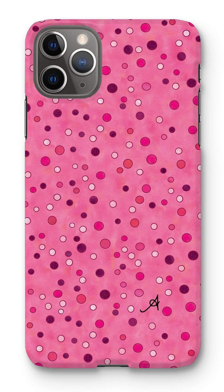 Phone & Tablet Cases iPhone 11 Pro Max / Snap / Gloss Watercolour Spots Pink Amanya Design Phone Case Prodigi