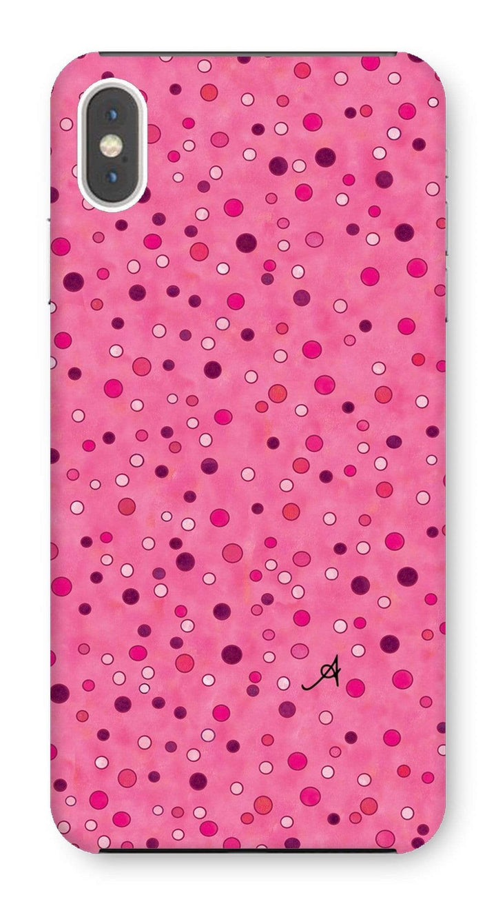 Phone & Tablet Cases iPhone XS Max / Snap / Gloss Watercolour Spots Pink Amanya Design Phone Case Prodigi