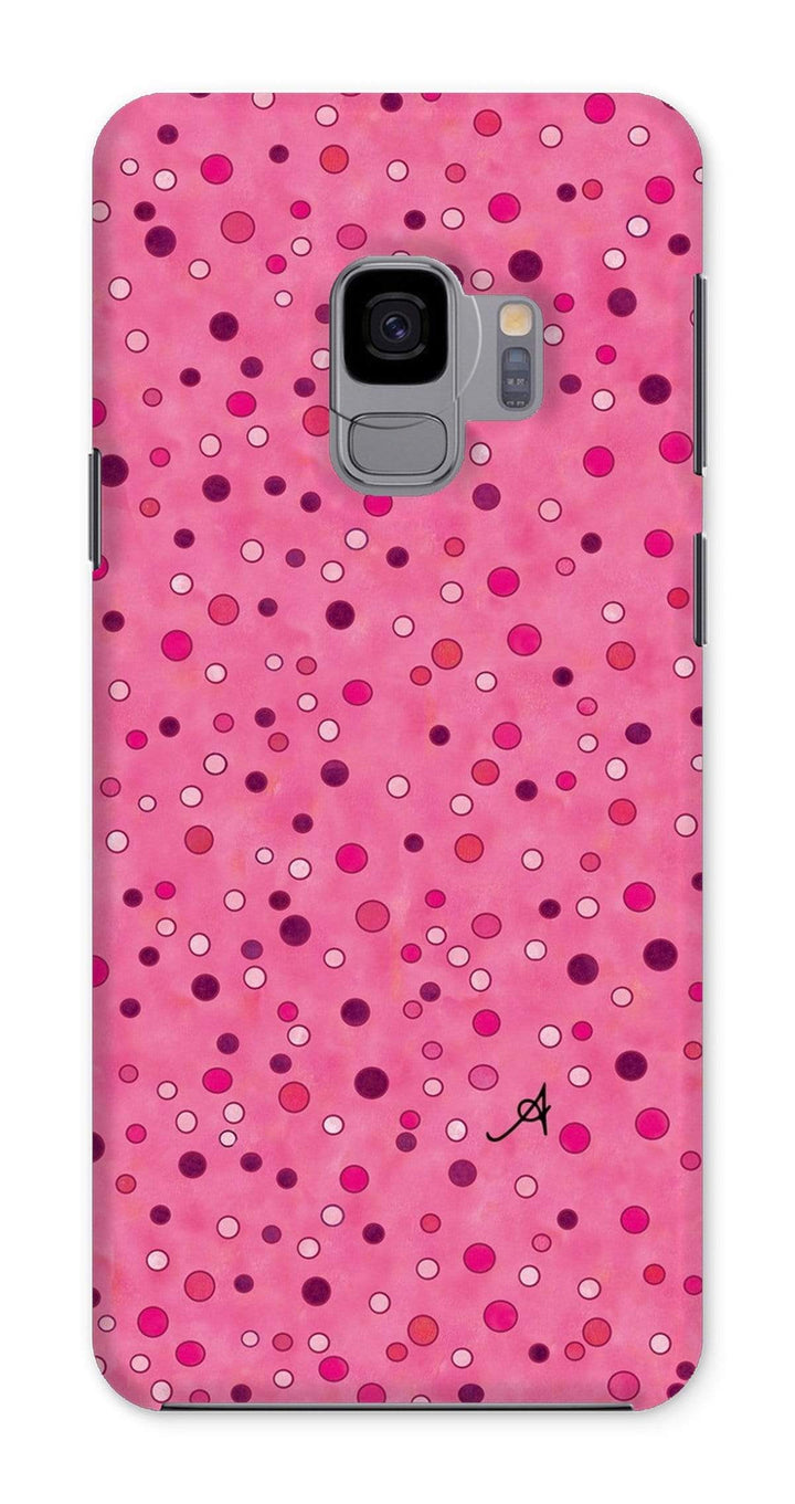 Phone & Tablet Cases Samsung Galaxy S9 / Snap / Gloss Watercolour Spots Pink Amanya Design Phone Case Prodigi