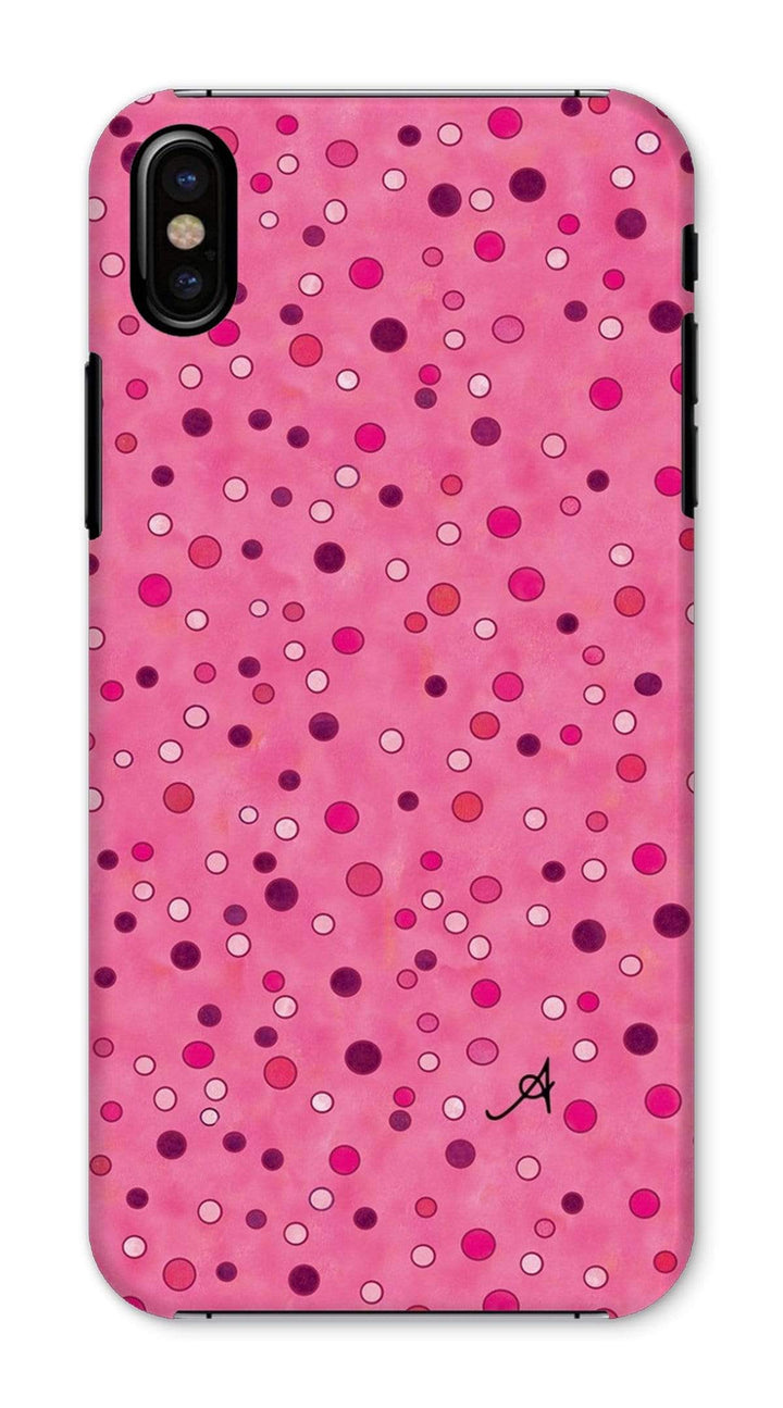 Phone & Tablet Cases iPhone X / Snap / Gloss Watercolour Spots Pink Amanya Design Phone Case Prodigi