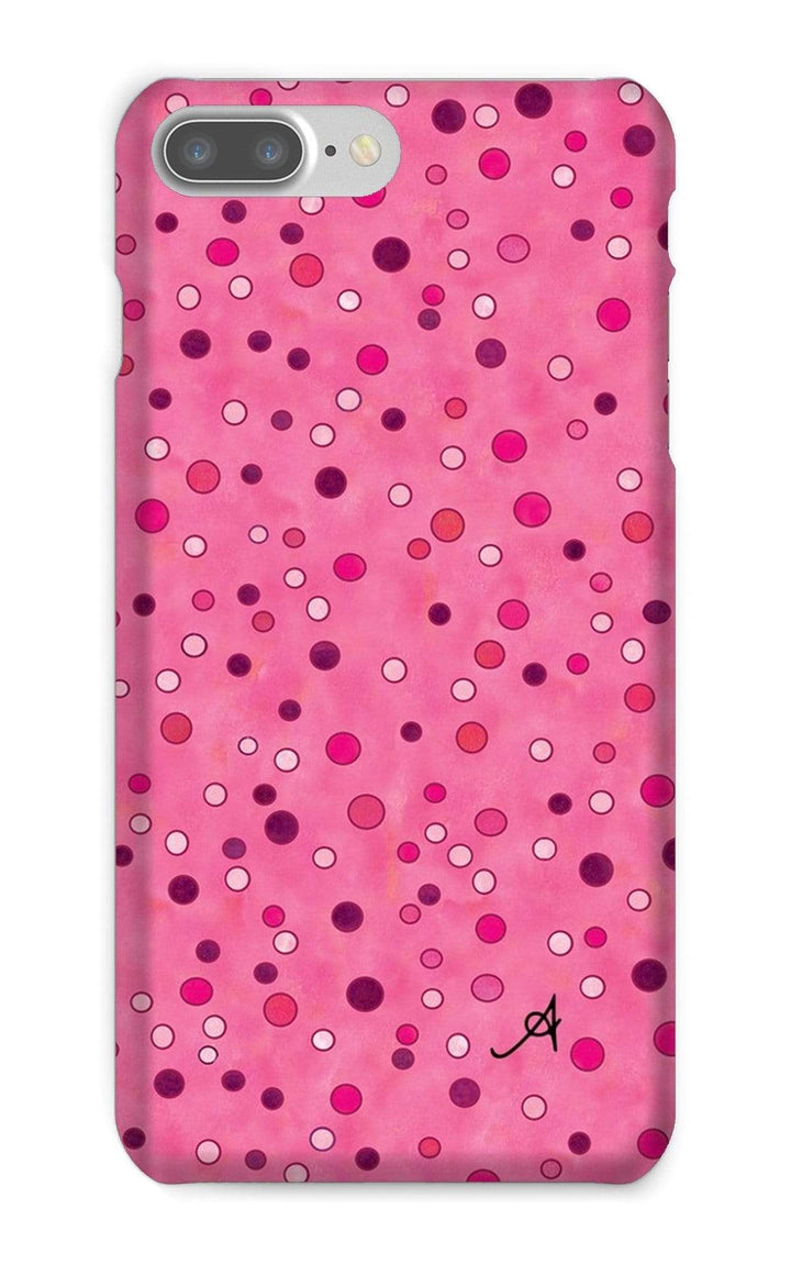 Phone & Tablet Cases iPhone 8 Plus / Snap / Gloss Watercolour Spots Pink Amanya Design Phone Case Prodigi