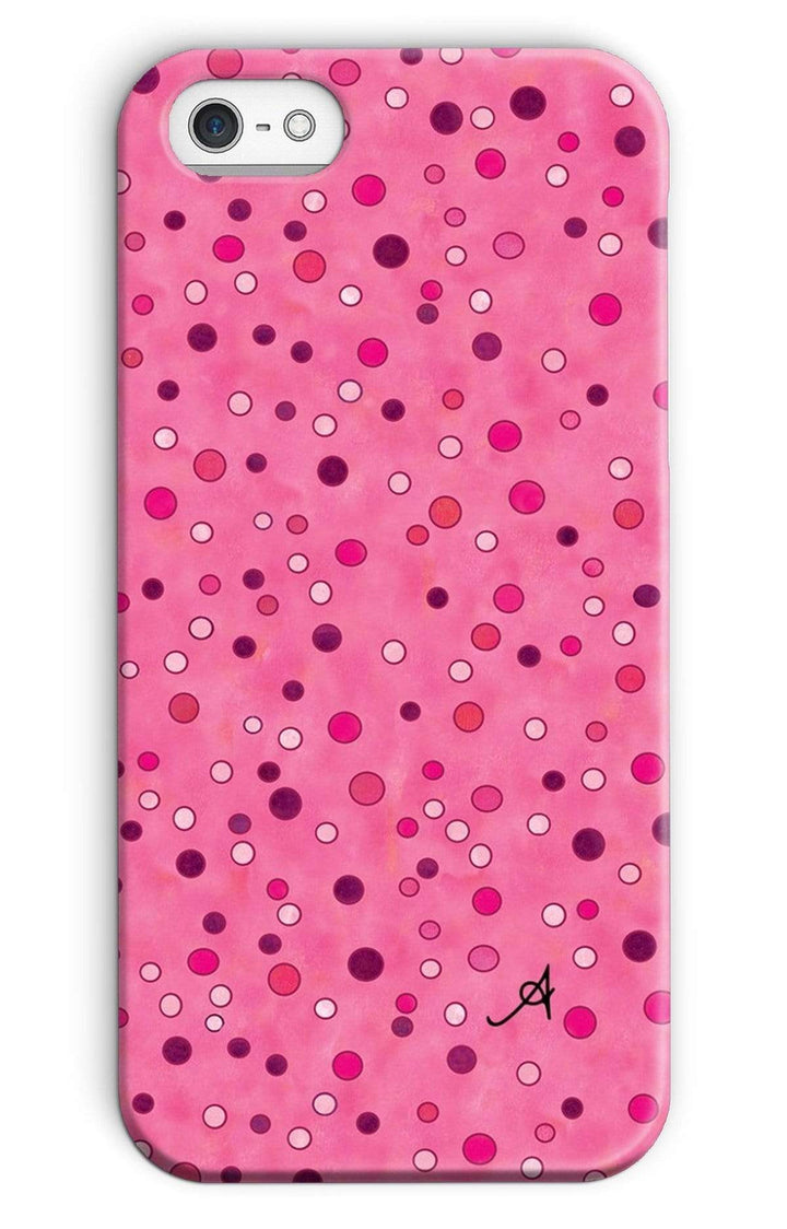 Phone & Tablet Cases iPhone SE / Snap / Gloss Watercolour Spots Pink Amanya Design Phone Case Prodigi