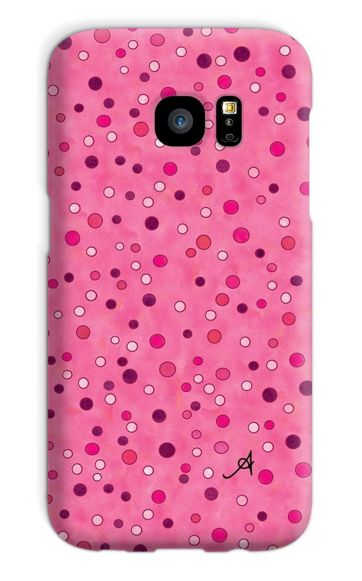 Phone & Tablet Cases Galaxy S7 / Snap / Gloss Watercolour Spots Pink Amanya Design Phone Case Prodigi