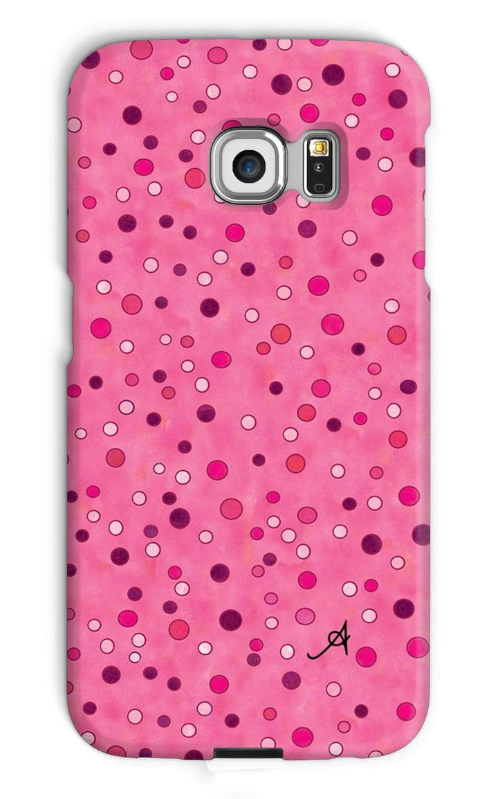 Phone & Tablet Cases Galaxy S6 Edge / Snap / Gloss Watercolour Spots Pink Amanya Design Phone Case Prodigi